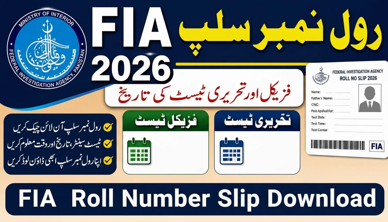 FIA Roll Number Slip