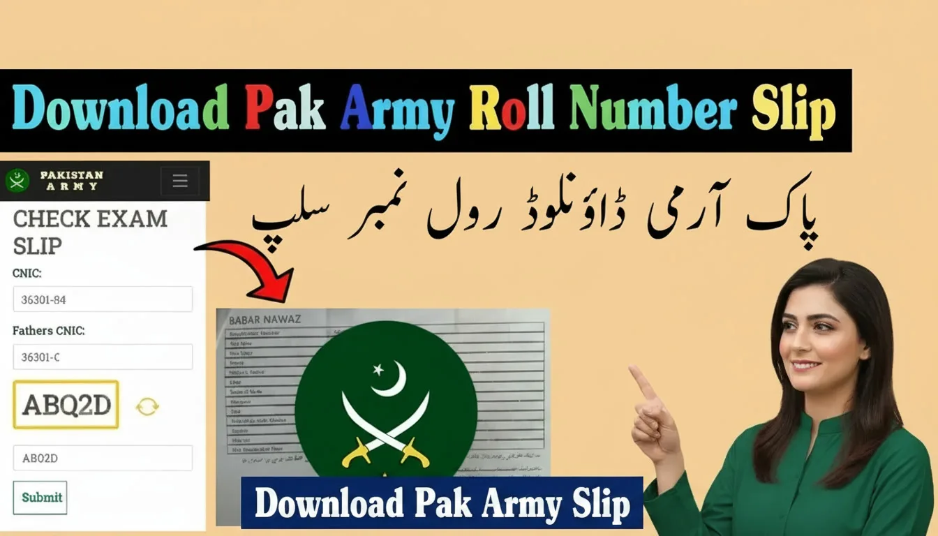 Pak Army Roll Number Slip 2026