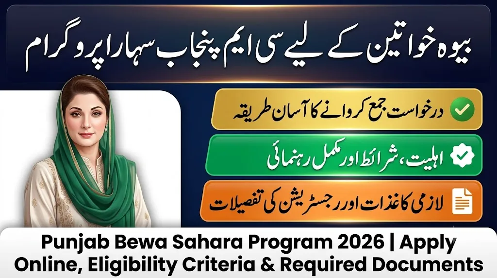 CM Punjab Bewa Sahara Card Registration Online