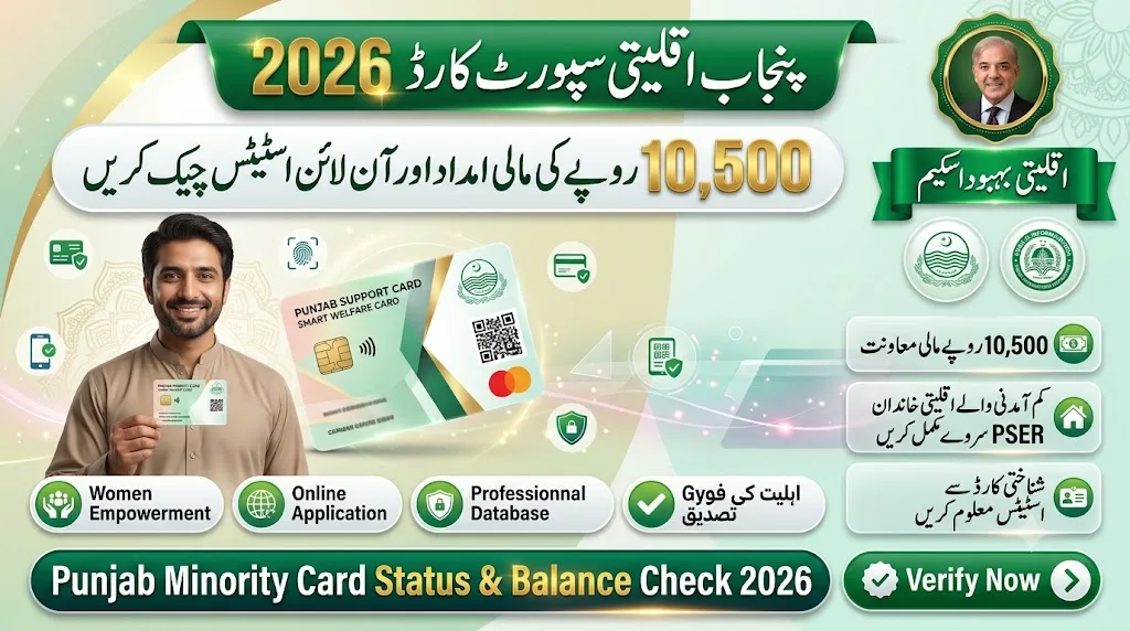 Minority Card Check Balance By CNIC Punjab