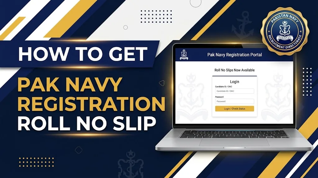 Pak Navy Registration Roll No Slip Sailor B-2026 S