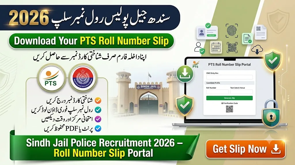 Sindh Jail Police PTS Roll No Slip Physical & Written Test