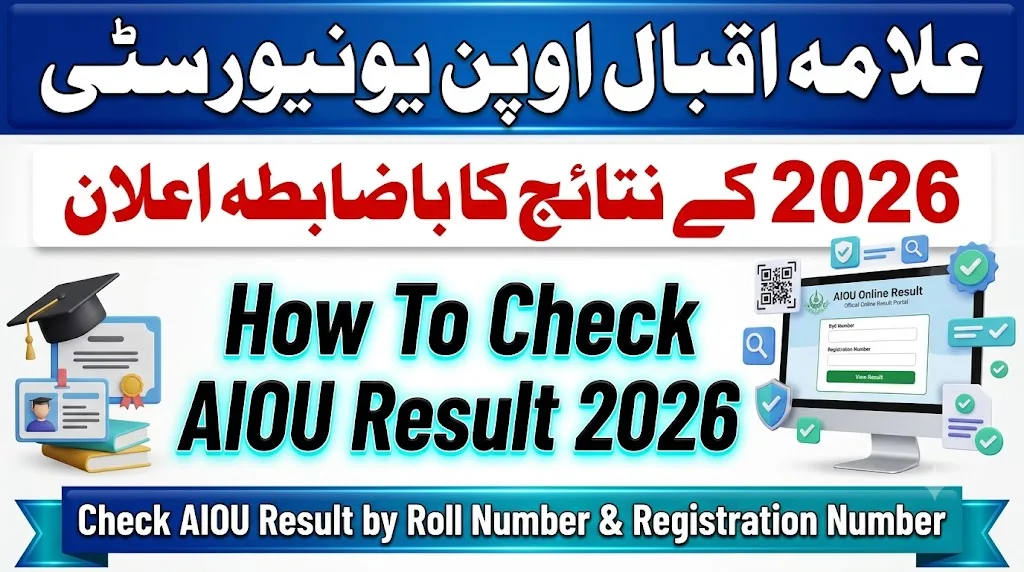 AIOU Result 2026 By Roll Number Matric, FA, BA, MA