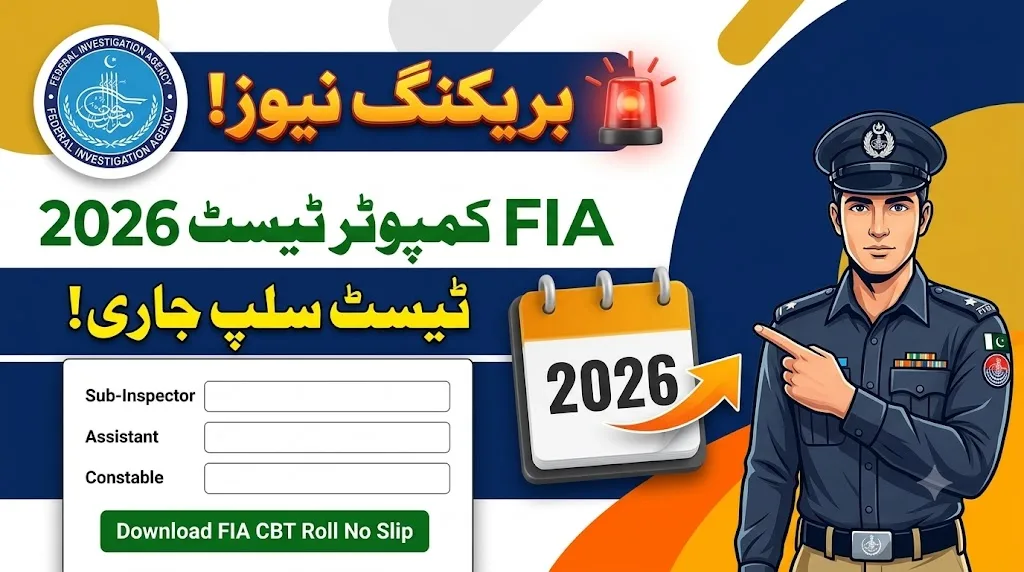 FIA CBT Roll Number Slip 2026 Download PDF