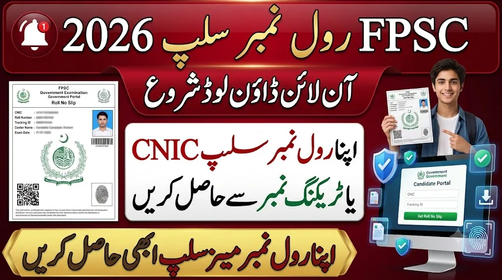 FPSC Roll No Slip 2026 Download by CNIC