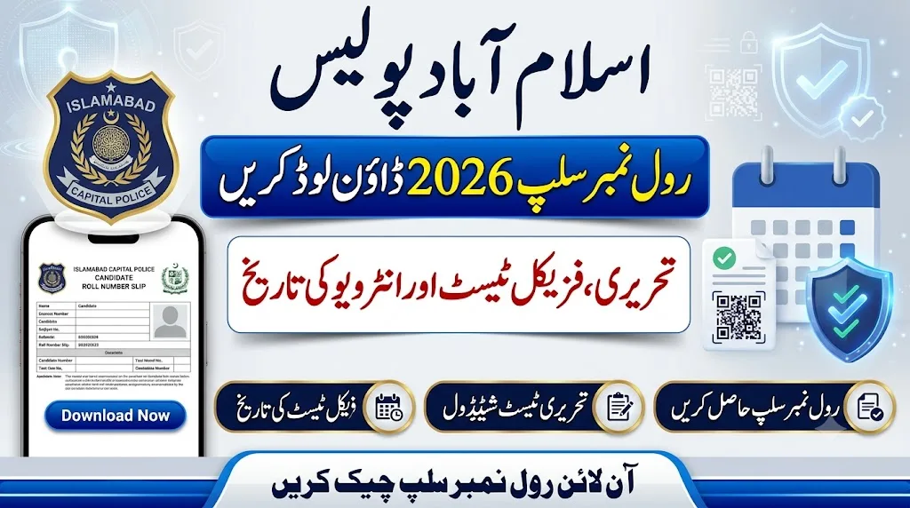 Islamabad Police Roll No Slip 2026 Physical & Written Test