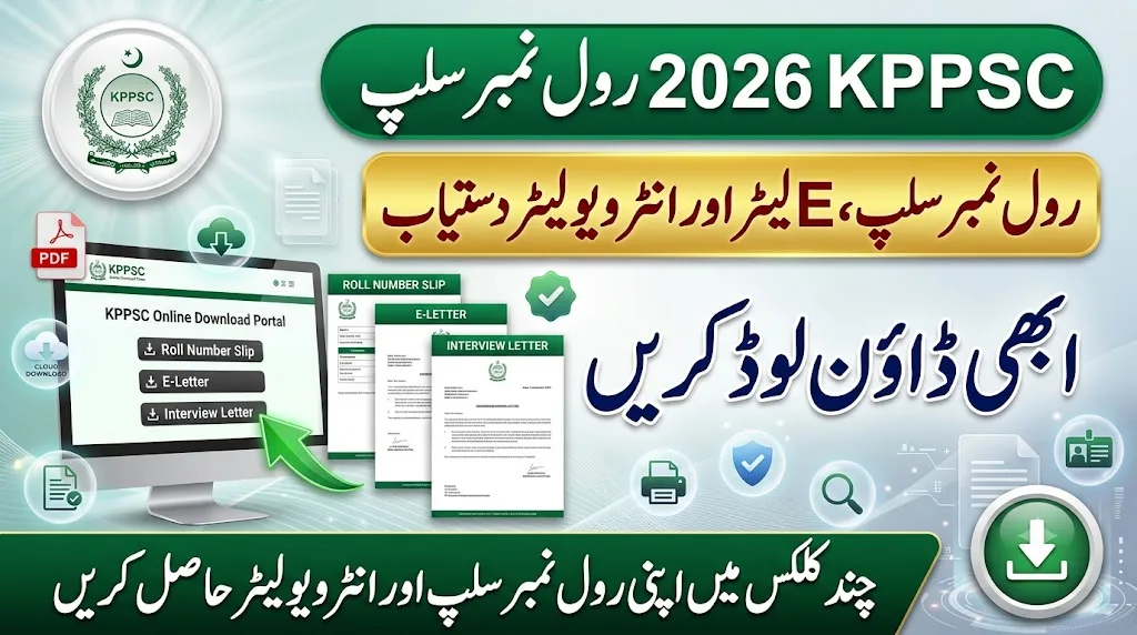 KPPSC Roll No Slip 2026 E Letter, Interview Call Letters Download