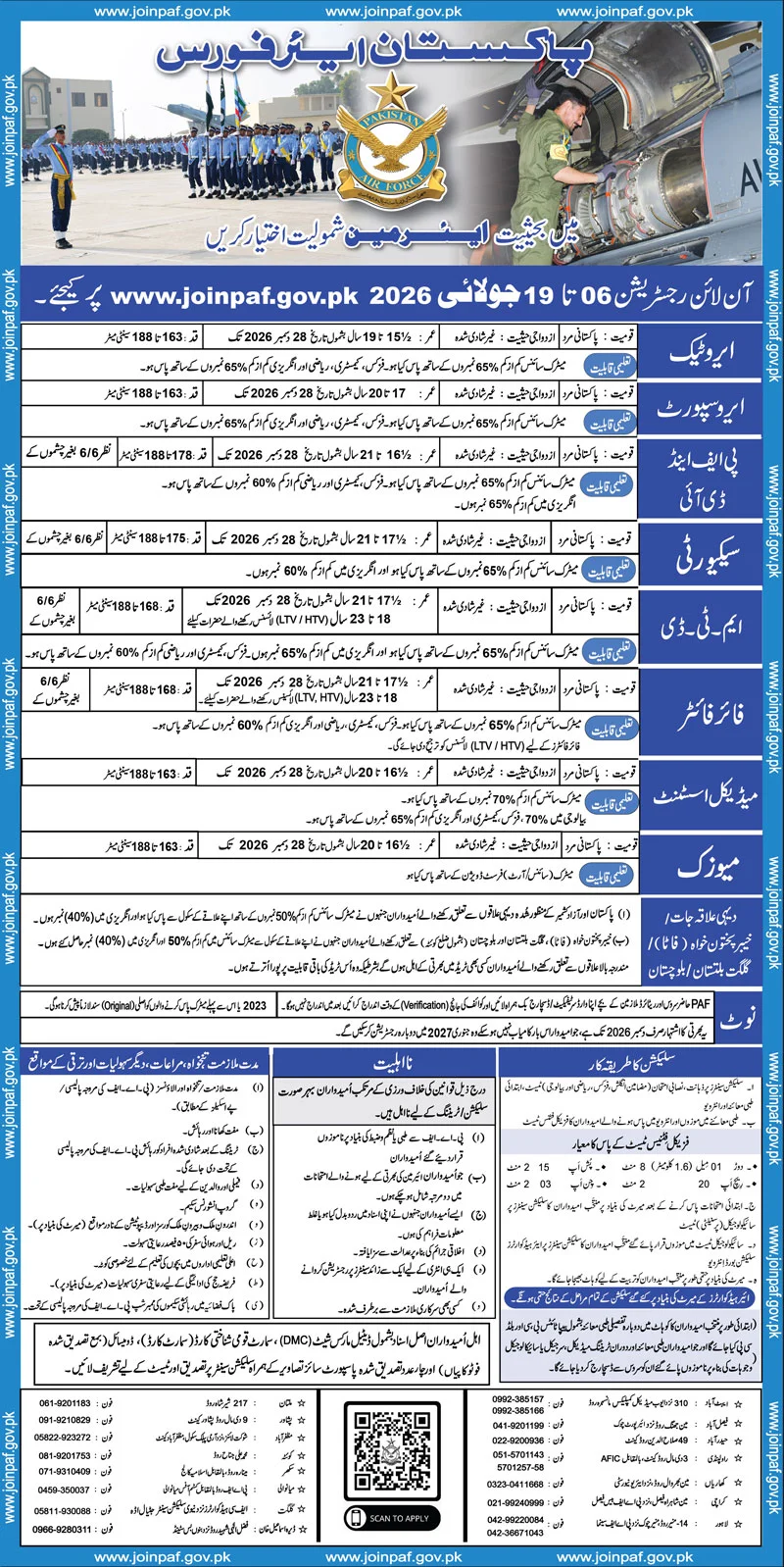 Join PAF Jobs 2026 Apply Online at www.paf.gov.pk
