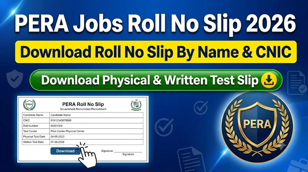 PERA Roll No Slip 2026